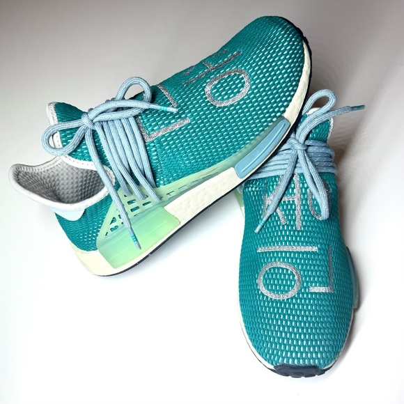 Adidas Pharrell Williams x NMD Human Race Dash Green Men's Sneakers Size- 9 - Picture 3 of 10